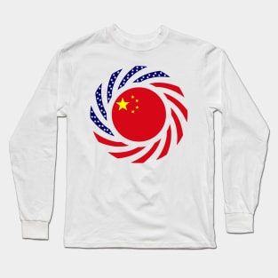 Chinese American Multinational Patriot Flag Long Sleeve T-Shirt